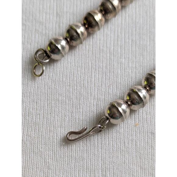 Kathleen Chavez Navajo Sterling Silver Malachite Squash Blossom Necklace + EUC - Picture 14 of 16